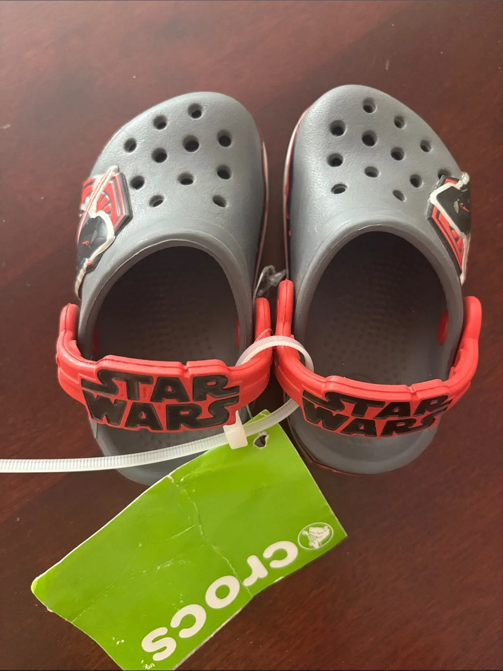 CROCS Kids' Grey and Red Star Wars Clogs
